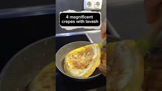 Easy crepes shortfood shortvideo food appetizer egg [upl. by Mosora76]