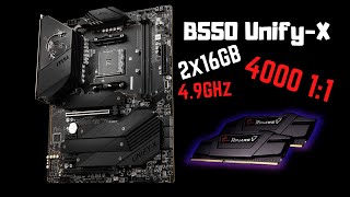 MSI B550 UnifyX Overclocks Ryzen 5 5600X Up To 49GHz amp 32GB of RAM Up To 4000 11 [upl. by Irneh234]