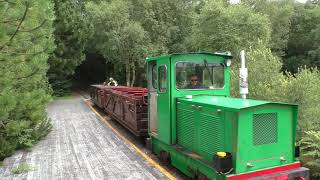 Peatlands Park Railway train passing Turf Halt [upl. by Alvira]