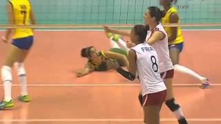 Campeonato Sudamericano de Voleibol Femenino Juvenil 2014  Match 3 Brasil vs Perú [upl. by Nossila]