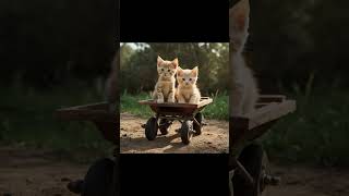 Cat insists on Horseback Riding With Mom  The Dodo cat music cute love catlover cats shorts [upl. by Hellah]