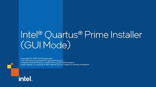 Intel® Quartus® Prime Installer GUI mode [upl. by Adneram]