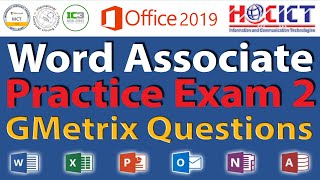 MOS Word 2019 Practice Exam 2 Training with GMetrix Software [upl. by Ylrahc]