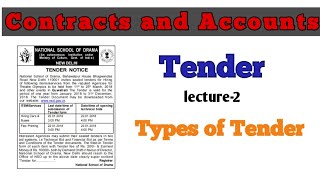 Types of Tender  Local tender  Global tender  Limited tender  Open tender Negotiated tender [upl. by Nahtanaj]