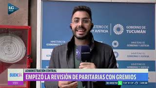 El Gobierno se reúne con los diferentes gremios para revisar las paritarias acordadas en marzo [upl. by Enileuqkcaj]