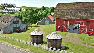 BUILDING AN AMERICAN CATTLE FARM FROM SCRATCH  FARMING SIMULATOR 25 [upl. by Boyden]