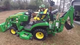 2018 John Deere 1025r new 260B backhoe 120R loader [upl. by Iddet]