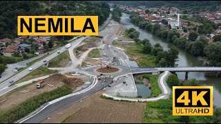 🇧🇦 Koridor 5C Zenica Nemila Vranduk Autoput se gradi užurbano 4K snimak iz drona u niskom letu [upl. by Nehpets]