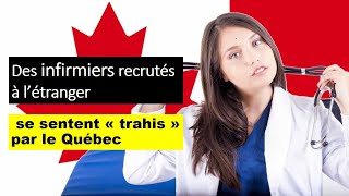 Des infirmiers recrutés à l’étranger se sentent « trahis » par le Québec [upl. by Sul980]