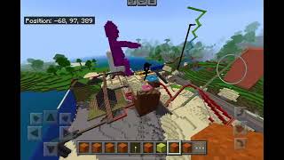 Draining part of the ocean in my Minecraft roller coaster wold [upl. by Sonstrom]