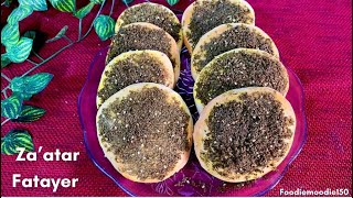 Za’atar Fatayar  Arabic Bread  Mini Zaatar recipe by foodiemoodie150 [upl. by Mattox]