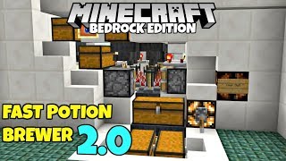 Minecraft Bedrock Fast Automated Potion Brewer Tutorial V2 MCPE Xbox PC [upl. by Fara835]