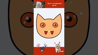 I drew ✍️ my kitten 🐱 like this 💕satisfyingvideo eyetesting mindgame fyp asmr foryou [upl. by Ibby]