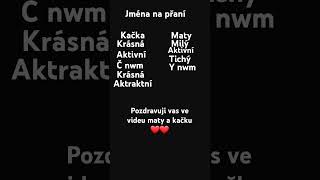 jména na přaní ❤️ [upl. by Lyrem]