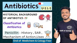 Antibiotics  Historical background of Antibiotics  Beta lactam antibiotic  penicillin [upl. by Acissj972]