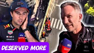 Christian Horner Asked On Perez Last Lap Crash Azerbaijan GP [upl. by Lemej]