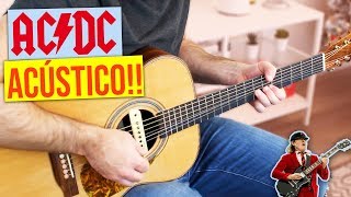 Tocando ACDC em versão ACÚSTICA Dois violões [upl. by Roskes]