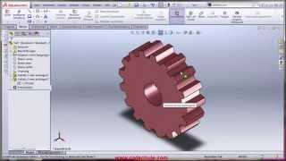 Solidworks Tutorial Zahnrad Konstruktion [upl. by Pavia]