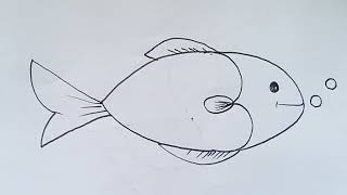 how to draw fish drawing from 3 number easy step by stepDrawingTalent [upl. by Cotterell969]