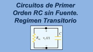 Circuitos de Primer Orden RC sin fuente Régimen transitorio [upl. by Llatsyrc]