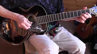 Fingerpicking Blues Lesson quotEarly Morning Bluesquot Blind Blake  TAB avl [upl. by Awahsoj]