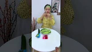 goodthing cucumbergel mukbang facialtools food cucumbertoner funny 👍🏻 [upl. by Tebazile]