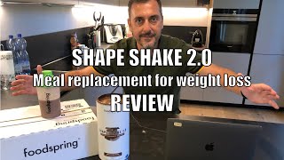 Review foodspring SHAPE SHAKE 20  Meal replacement for weight loss [upl. by Derfnam]