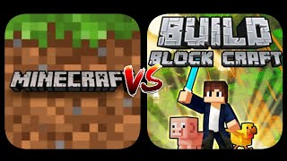 Minecraft PE VS Build Block Craft  Mincraft 3D [upl. by Dorinda]