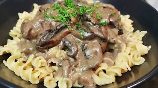 MUSHROOM STROGANOFF VEGAN  CookingwithKarma [upl. by Embry]