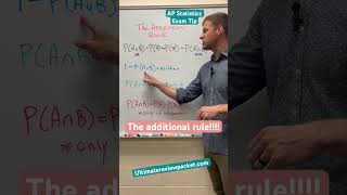 AP Statistics Exam Tip  the addition rule for probability apstats apstatistics apexams [upl. by Reed]