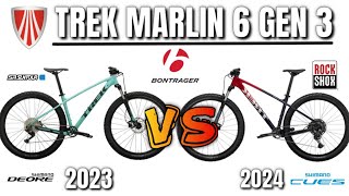 BEST COMPARISON BETWEEN TREK MARLIN 6 GEN3 2023 AND TREK MARLIN 6 GEN 3 2024 [upl. by Aynosal]