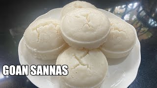 Goan Sannas Recipe  How to Make Goan sannas  Goan Steamed Rice Cakes Recipe [upl. by Ahselat426]