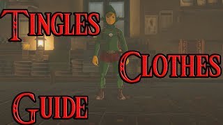 How to get Tingles Clothes Guide EX Treasure Fairy Clothes Zelda Breath of the Wild DLC 1 [upl. by Utimer]