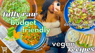 5 RAW VEGAN MEALS I ENJOY EVERY WEEK EASY amp BUDGET FRIENDLY [upl. by Yahsed]