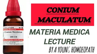 CONIUM  materia Medica lecture  a young homoeopath [upl. by Eemia]