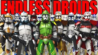 All CLONE COMMANDERS vs Endless Droid Army  Men of War Star Wars Mod [upl. by Goto985]