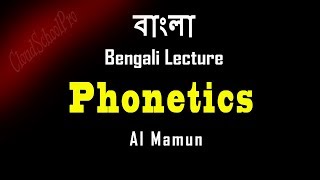 Phonetics and its Branches  Linguistics  বাংলা লেকচার  Bengali Lecture [upl. by Ellennahc]