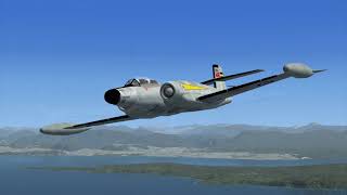 Landing the Avro Canada CF100 Canuck at Comox AFB in FSX [upl. by Lynnette986]