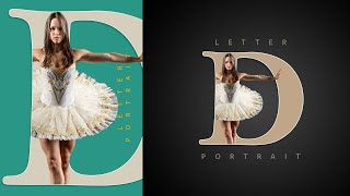 Letter D Portrait Design Tutorial in Photoshop [upl. by Adnarahs]