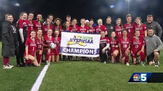 Beekmantown high school girls soccer wins second straight sectional championship [upl. by Nocaj]