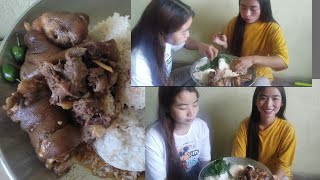 Pork trotters mukbang 😋🤫😁 [upl. by Oilenroc]