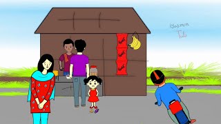 বান্দর পোলাপাইন বাচাও😳🤣 Bangla funny cartoon  Cartoon animation video  flipaclip animation [upl. by Phalan15]