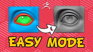 How to Sculpt Eyes in 3 Minutes  ZBrush Tutorial [upl. by Yacano]