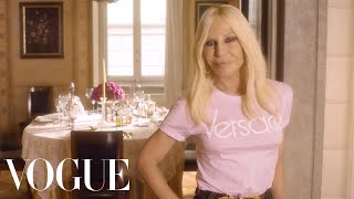 73 Questions With Donatella Versace  Vogue [upl. by Tessil896]