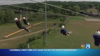 Skyhigh thrills Cannonsburg opens quadracing zipline [upl. by Reginauld729]