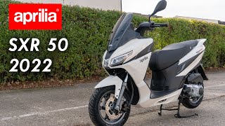 Aprilia SXR 50 2022 Walkaround All Details [upl. by Lilybel]