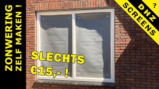 Zonwering screens zelf maken en bevestigen met zuignappen [upl. by Barbarese]