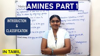 Amines Part 1 In Tamil  Class 12  Term2  Introduction amp Classification [upl. by Hathcock]