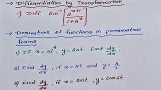 Class 12 Chapter 5 Differentiability part 13Anns LearningHubDifferentiation by transformation [upl. by Ahsenyt]