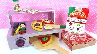 Jeu d’Imitation Pizzeria en Bois à Découper Melissa amp Doug Jouet [upl. by Llednov]